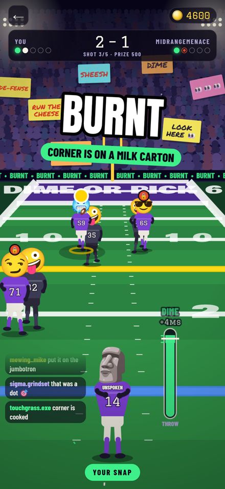 A dime to the open receiver